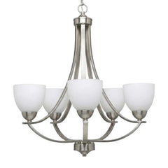 Victoria 5-Light Chandelier - NK White Glass