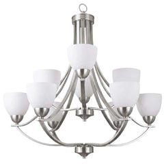 Victoria 9-Light Chandelier - NK White Glass