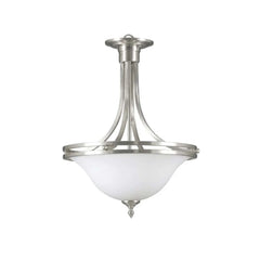 Dallas 16' Glass Bowl Entry Fixture - NK White