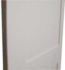 18 in x 80 in White Shaker 2-Panel Solid Core Primed MDF Interior Door Slab