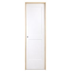 18 in x 80 in White 2-Panel Shaker Solid Core Primed MDF Prehung Interior Door