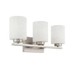 3-Light White Glass Vanity - NK