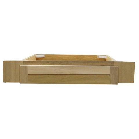 30 in Knee Drawer in Unfinished Poplar for Vanity Cabinet | Shaker Style