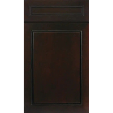 J&K Transitional K8 Espresso Recessed Panel Brown Door Sample