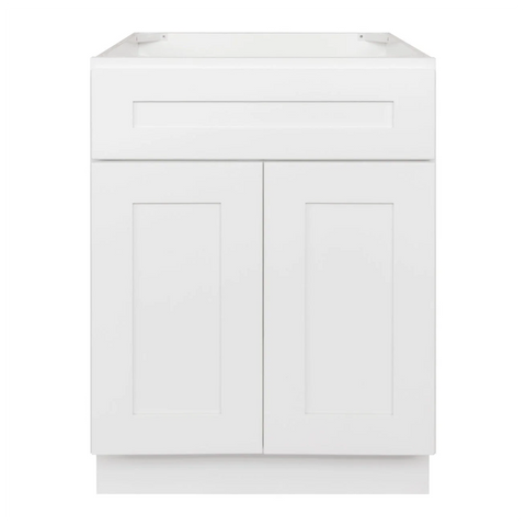 Vanity Sink Base Cabinet 24 x 21 x 34.5 | LessCare Alpina White