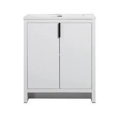 Evana 30" W Freestanding Vanity with Sink Top White | LessCare