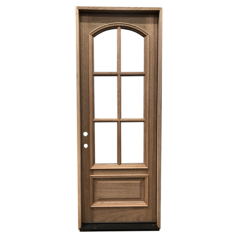 3/0x8/0 Exterior Mahogany Door | Arched 6 Lite