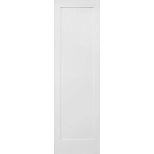 18 in x 80 in White Shaker 1-Panel Solid Core Primed MDF Interior Door Slab