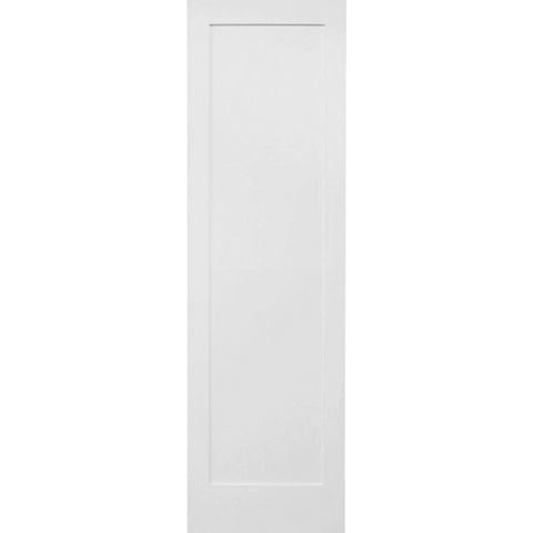 18 in x 80 in White Shaker 1-Panel Solid Core Primed MDF Interior Door Slab