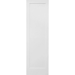 18 in x 80 in White Shaker 1-Panel Solid Core Primed MDF Interior Door Slab