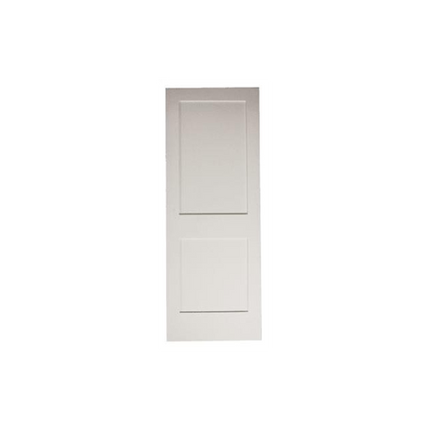 36 in x 80 in White Shaker 2-Panel Solid Core Primed MDF Interior Door Slab