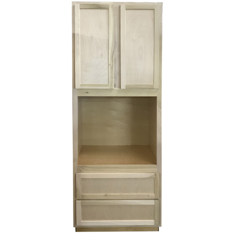 8' Single Oven Kitchen Cabinet | Unfinished Poplar | Shaker Style | 33"