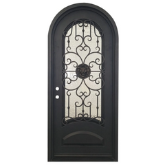 Lion 3/6x8/0 Wrought Iron Exterior Prehung Door