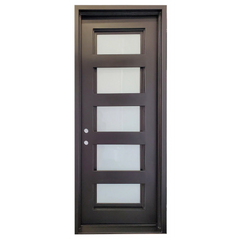 3/0x8/0 5 Lite Wrought Iron Exterior Prehung Single Door