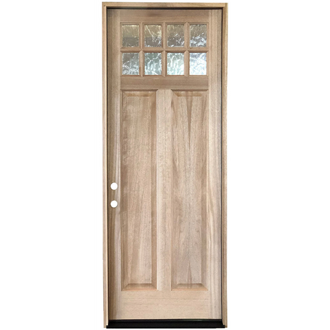 3/0x8/0 Craftsman Exterior Mahogany Prehung Single Door With 8 Lites