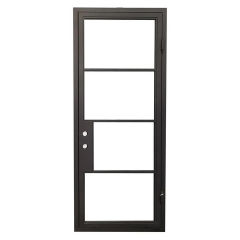 3/6X8/0 Single Exterior Wrought Iron Door