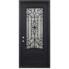 Audrey 3/6x8/0 Square Exterior Wrought Iron Door
