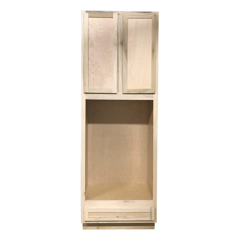 8' Double Oven Kitchen Cabinet | Unfinished Poplar | Shaker Style | 33"