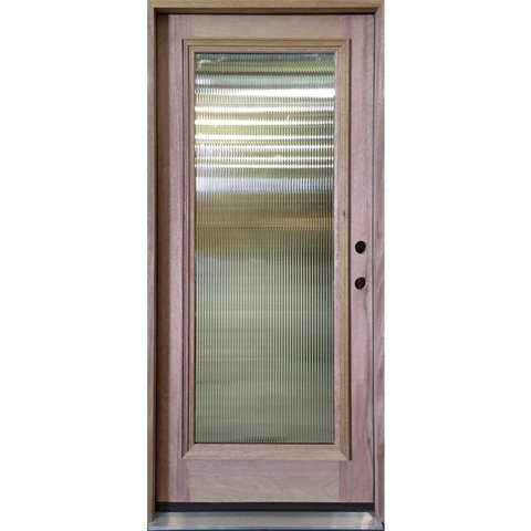 3'0"x6'8" Exterior Mahogany Door | Modern Full Glass