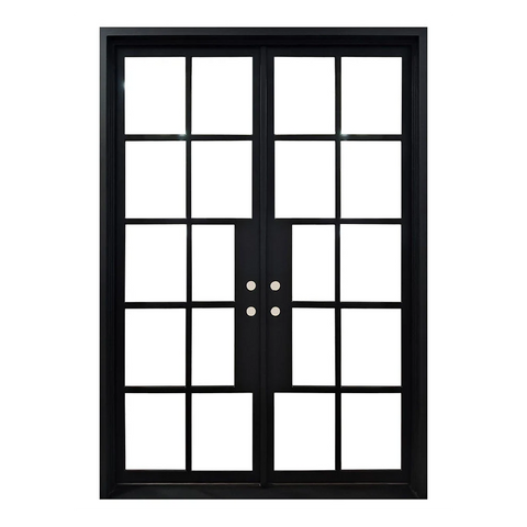 6/0x8/0 10 Lite French Exterior Wrought Iron Prehung Door