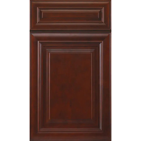 J&K Traditional J5 Mahogany Raised Panel Brown Door Sample