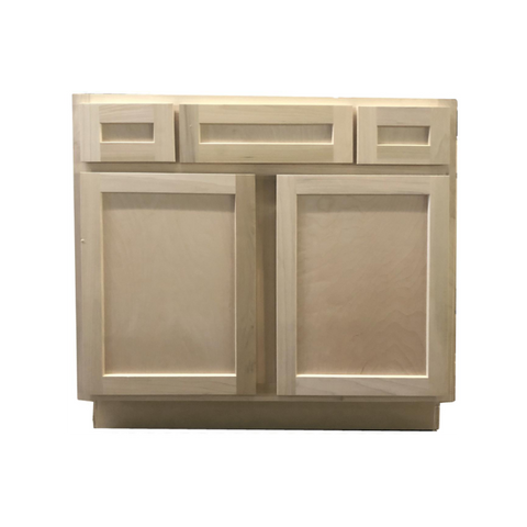 36 in. Sink Bathroom Vanity Cabinet in Unfinished Poplar | Shaker Style