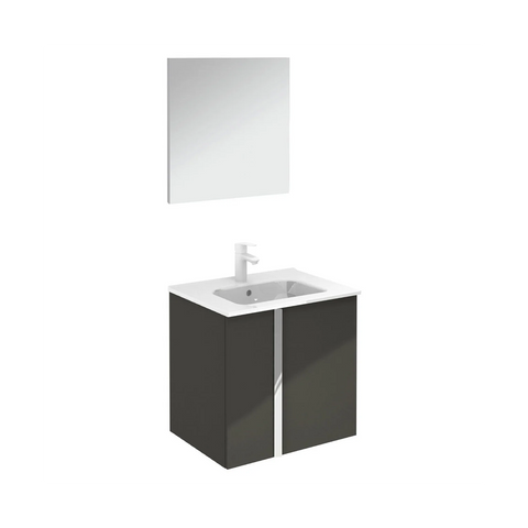 Onix+ by Royo Modern 24 in. Wall-Mount Anthracite Vanity Cabinet with Mirror