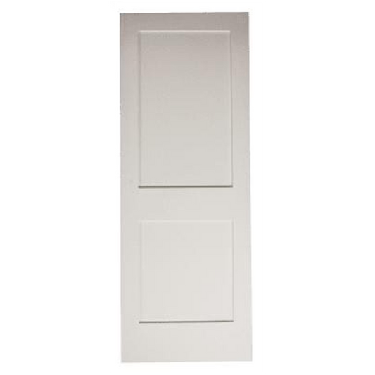 32 in x 80 in White Shaker 2-Panel Solid Core Primed MDF Interior Door Slab