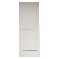 32 in x 80 in White Shaker 2-Panel Solid Core Primed MDF Interior Door Slab