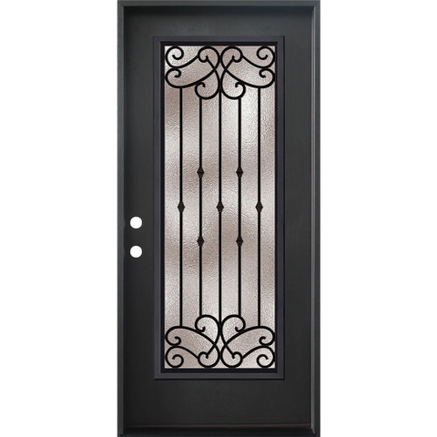 Blackburn 3/0x6/8 Single Prehung Fiberglass Door in Dark Brown