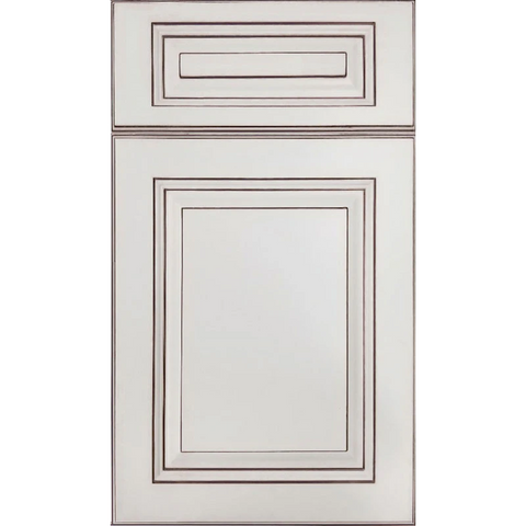 Cubitac Imperial Sofia Sable Raised Panel Off-White with Glaze Door Sample