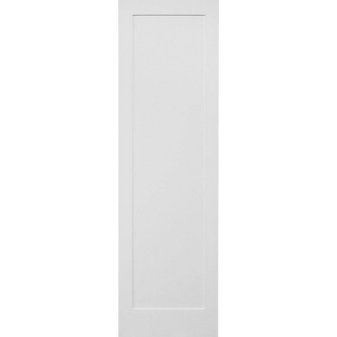 24 in x 96 in White Shaker 1-Panel Solid Core Primed MDF Interior Door Slab