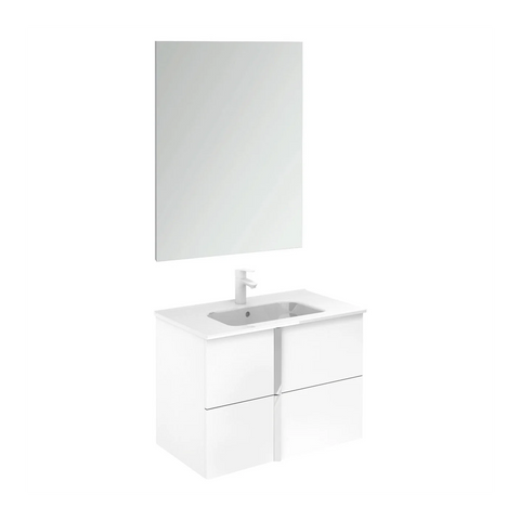 Onix+ by Royo Modern 32 in. Wall-Mount 2 Drawers White Vanity Cabinet