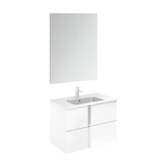 Onix+ by Royo Modern 32 in. Wall-Mount 2 Drawers White Vanity Cabinet