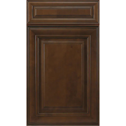 J&K Traditional M01 Chocolate Glazed Raised Panel Brown Door Sample