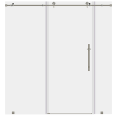 ULTRA-C 68-72 W x 76 H Sliding Shower Door in Brushed Nickel
