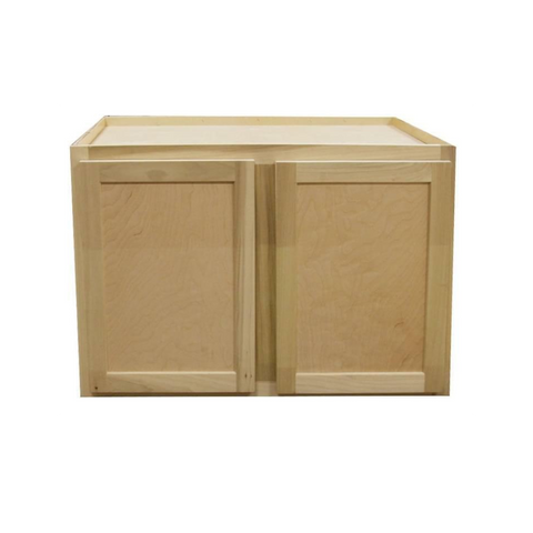 Kitchen Wall Cabinet | Unfinished Poplar | Shaker Style | 30x24x12 in.