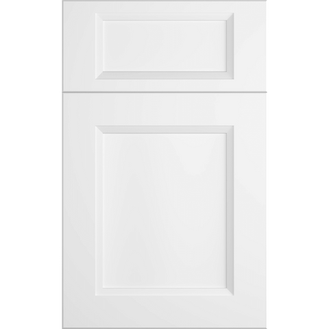 Cubitac Imperial Bergen Latte Reversed Raised Center Panel White Door Sample