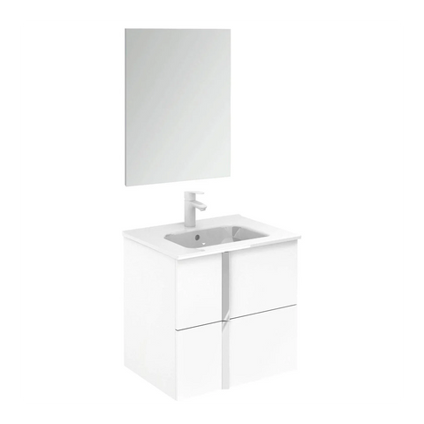 Onix+ by Royo Modern 24 in. Wall-Mount 2 Drawers White Vanity Cabinet