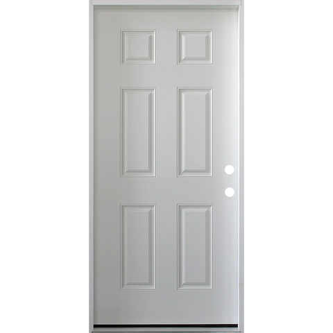 36 in. x 79 in. 6 Panel Primed 20 Min. Fire-Rated House-to-Garage Single Prehung Interior Door