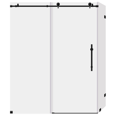 ULTRA-C 56-60 W x 76 H x 34 1/2 D Sliding Shower Enclosure in Matte Black