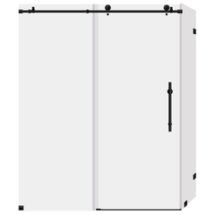 ULTRA-C 56-60 W x 76 H x 34 1/2 D Sliding Shower Enclosure in Matte Black