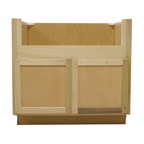 Apron Front Kitchen Sink Cabinet in Unfinished Poplar | Shaker Style | 36 in