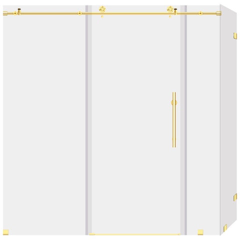 ULTRA-C 68-72 W x 76 H x 34 1/2 D Sliding Shower Enclosure in Brushed Gold