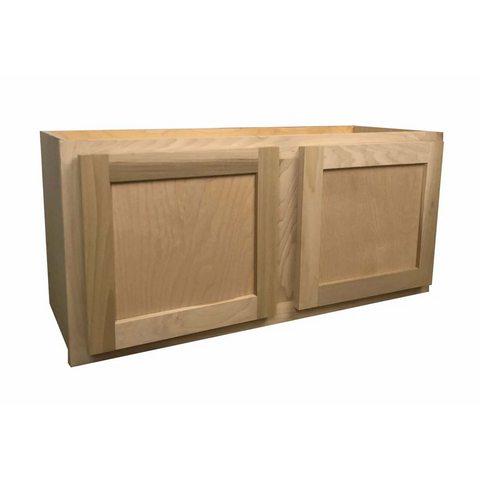 Kitchen Wall Cabinet | Unfinished Poplar | Shaker Style | 33x15x12 in.