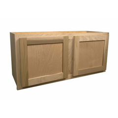 Kitchen Wall Cabinet | Unfinished Poplar | Shaker Style | 33x15x12 in.