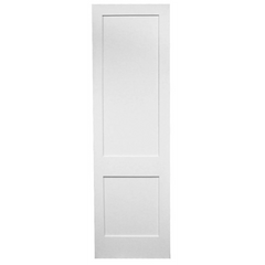 36 in x 96 in White Shaker 2-Panel Solid Core Primed MDF Interior Door Slab