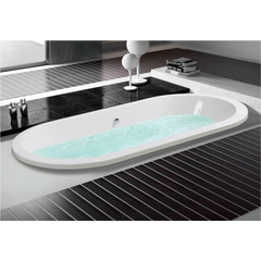 Oval Acrylic Drop-In Bathtub in White | 71"