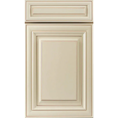 J&K Traditional A7 Crème Glazed Raised Panel Beige Door Sample