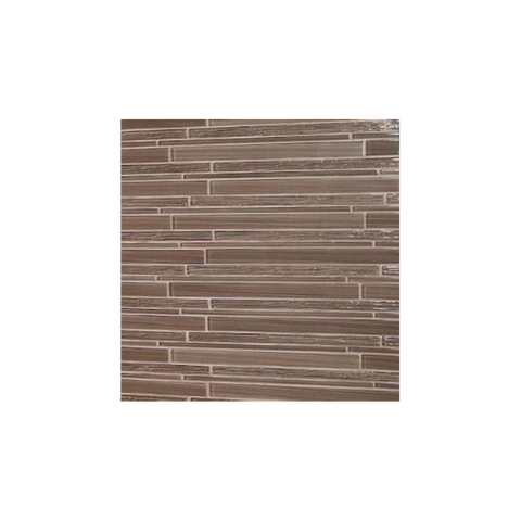 American Olean Delfino Cappuccino Linear Glass Mosaic Backsplash Tile